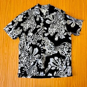 H&M short sleeve PRINT button-down